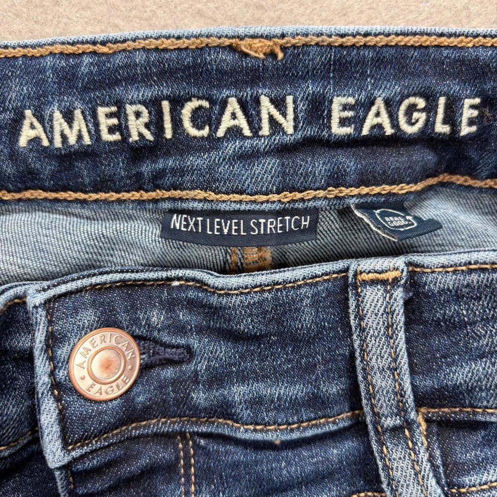 American Eagle Flare Jeans Womens 2 Blue Super High-Rise Next Level Stretch - Picture 6 of 11